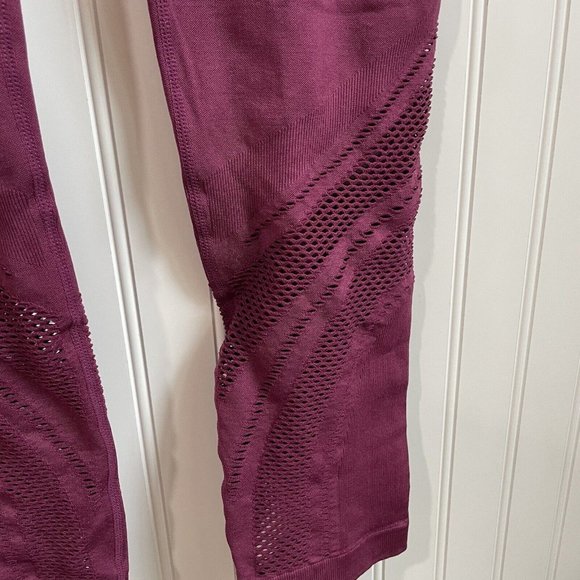 L'urv Leggings Womens  Medium Mauve Pink  High Rise Pull On Nylon Spandex - Picture 4 of 13